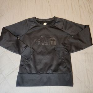 The North Face Black Women's Pull Over Athletic Crew Sweatshirt Pockets Size S